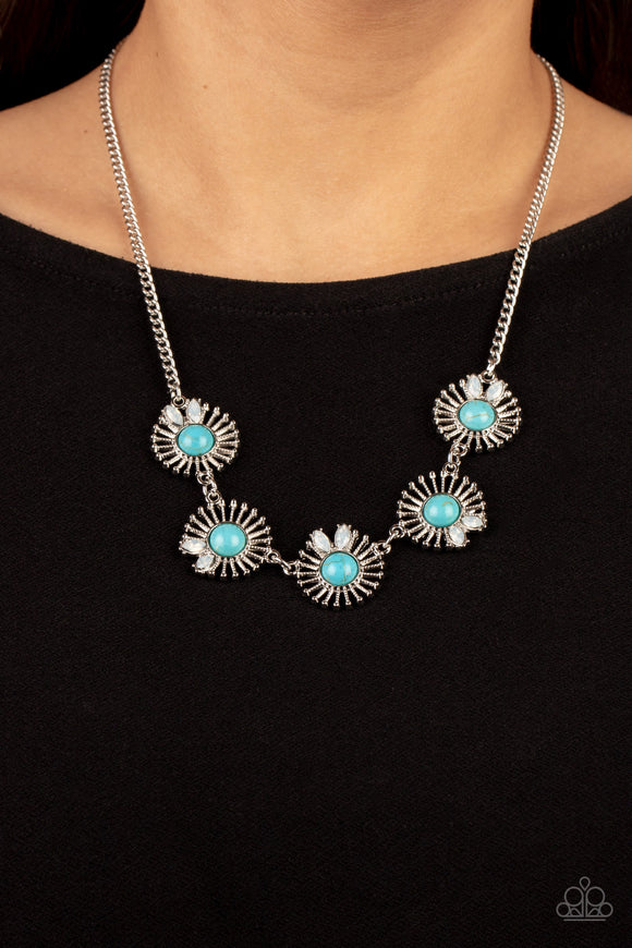 Fully Solar-Powered - Blue Necklace - Paparazzi Accessories