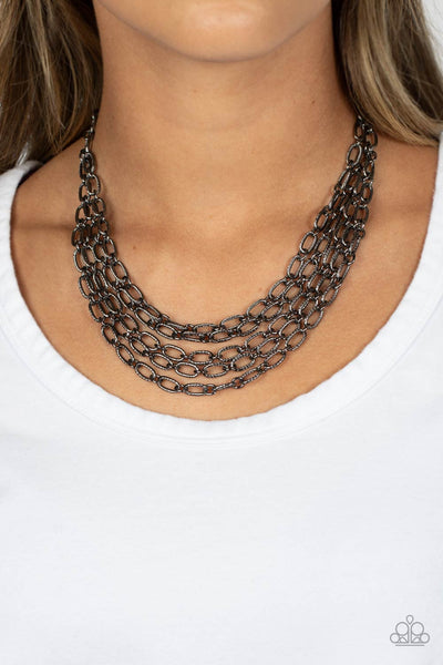House of Chain - Gold Fashion Necklace - Paparazzi Accessories