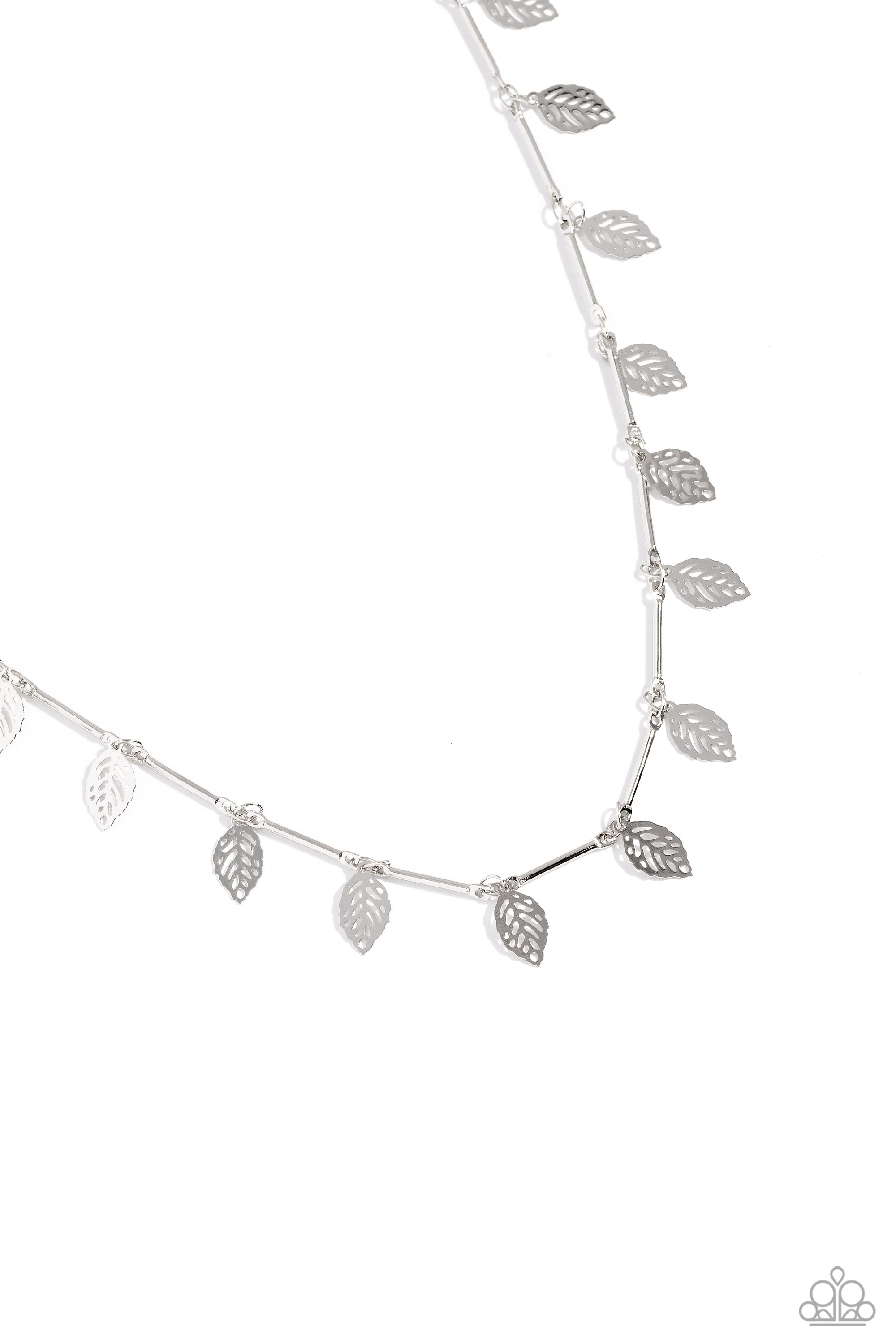 LEAF a Light On Silver Necklace Paparazzi Accessories Bedazzle Me Pretty Mobile Fashion Boutique