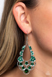 Majestic Masquerade - Green Earrings - Paparazzi Accessories