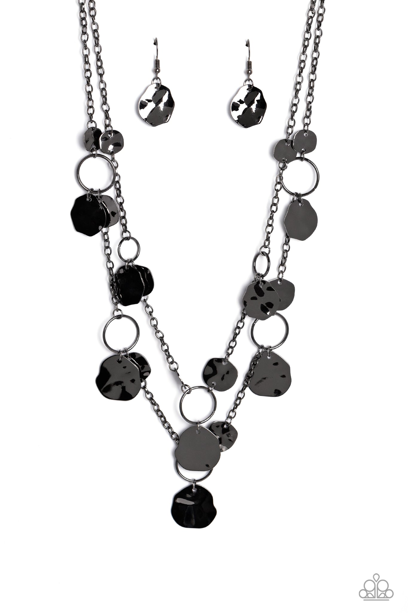 Hammered Horizons - Black Necklace - Paparazzi Accessories – Bedazzle ...