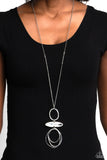 Oblong Obligato - Silver Necklace - Paparazzi Accessories