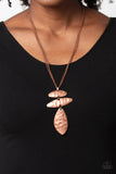 Monochromatic Model - Copper Necklace - Paparazzi Accessories