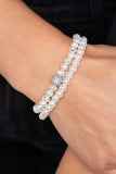 Countess Cutie - White Bracelet - Paparazzi Accessories