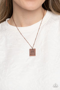 Mama MVP - Copper Necklace - Paparazzi Accessories