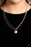 Local Legend - Orange Necklace - Paparazzi Accessories