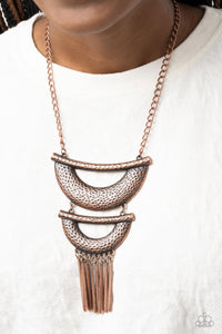 Fringe Festival - Copper Necklace - Paparazzi Accessories