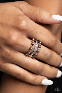 Really Bubbly - Brown Ring - Paparazzi Accessories