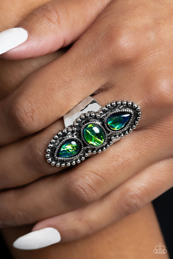 Strut Your STUDS - Green Ring - Paparazzi Accessories