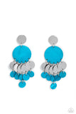 shell-of-the-ball-blue-post earrings-paparazzi-accessories