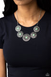 Chrysanthemum Craze - Green Necklace - Paparazzi Accessories