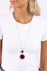 Castle Cadenza - Red Necklace - Paparazzi Accessories