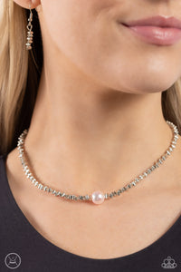 Tasteful Triangles - Pink Necklace - Paparazzi Accessories