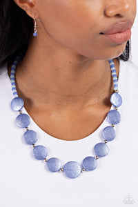 Scratched Showtime - Blue Necklace - Paparazzi Accessories