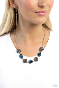 Druzy Demand - Silver Necklace - Paparazzi Accessories