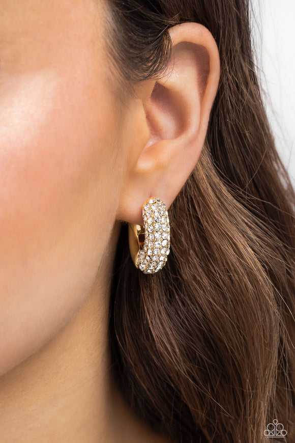 Combustible Confidence - Gold Earrings - Paparazzi Accessories