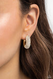 Combustible Confidence - Gold Earrings - Paparazzi Accessories