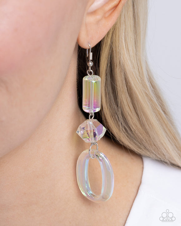 Iridescent Infatuation - Multi Earrings - Paparazzi Accessories