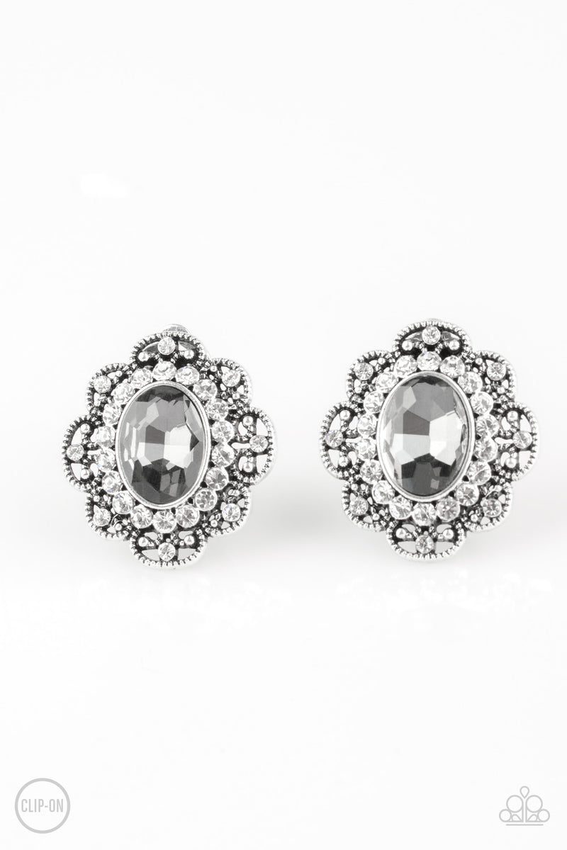 Dine and Dapper - Silver Clip-On Earrings - Paparazzi Accessories ...