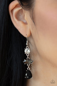 Starlet Twinkle - Black Earrings - Paparazzi Accessories